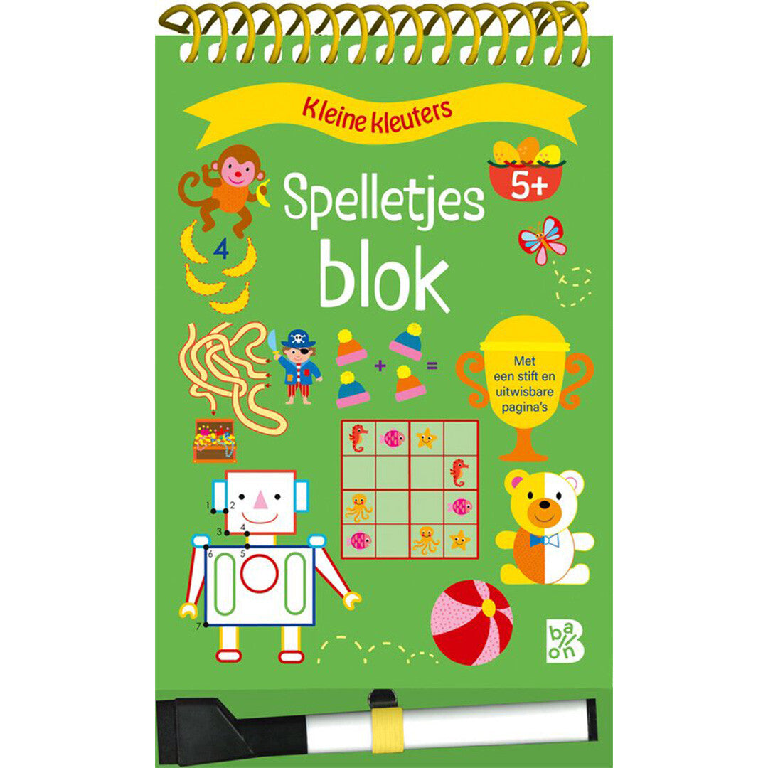 uitgeverij ballon spelletjesblok met viltstift - 5+ | 1233268 | 0