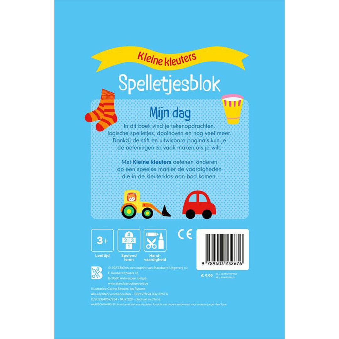 uitgeverij ballon spelletjesblok met viltstift - mijn dag - 3+ | 1233267 | 3