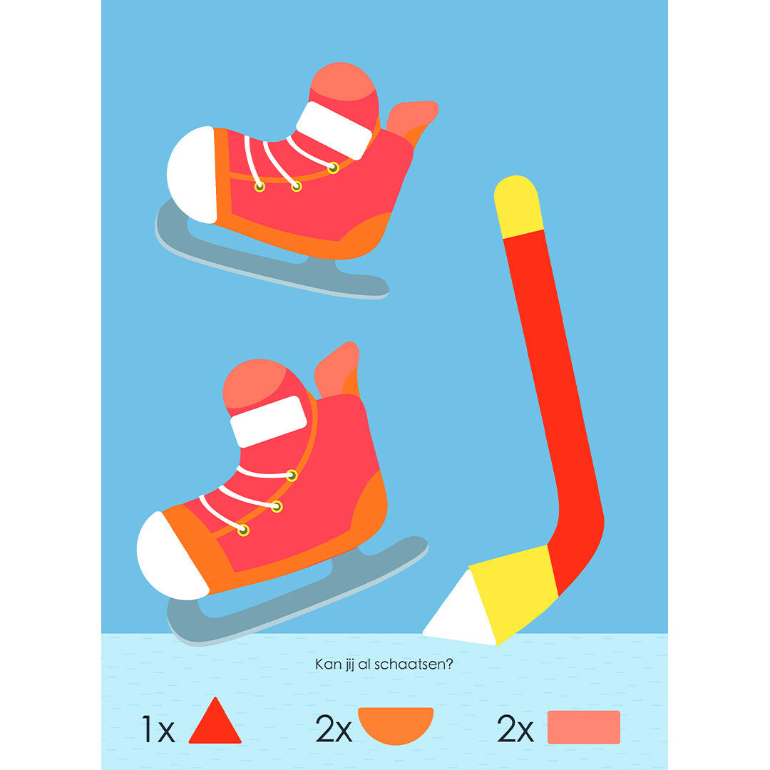 uitgeverij ballon stickerboek ik speel met vormen - winter | 1233473 | 2