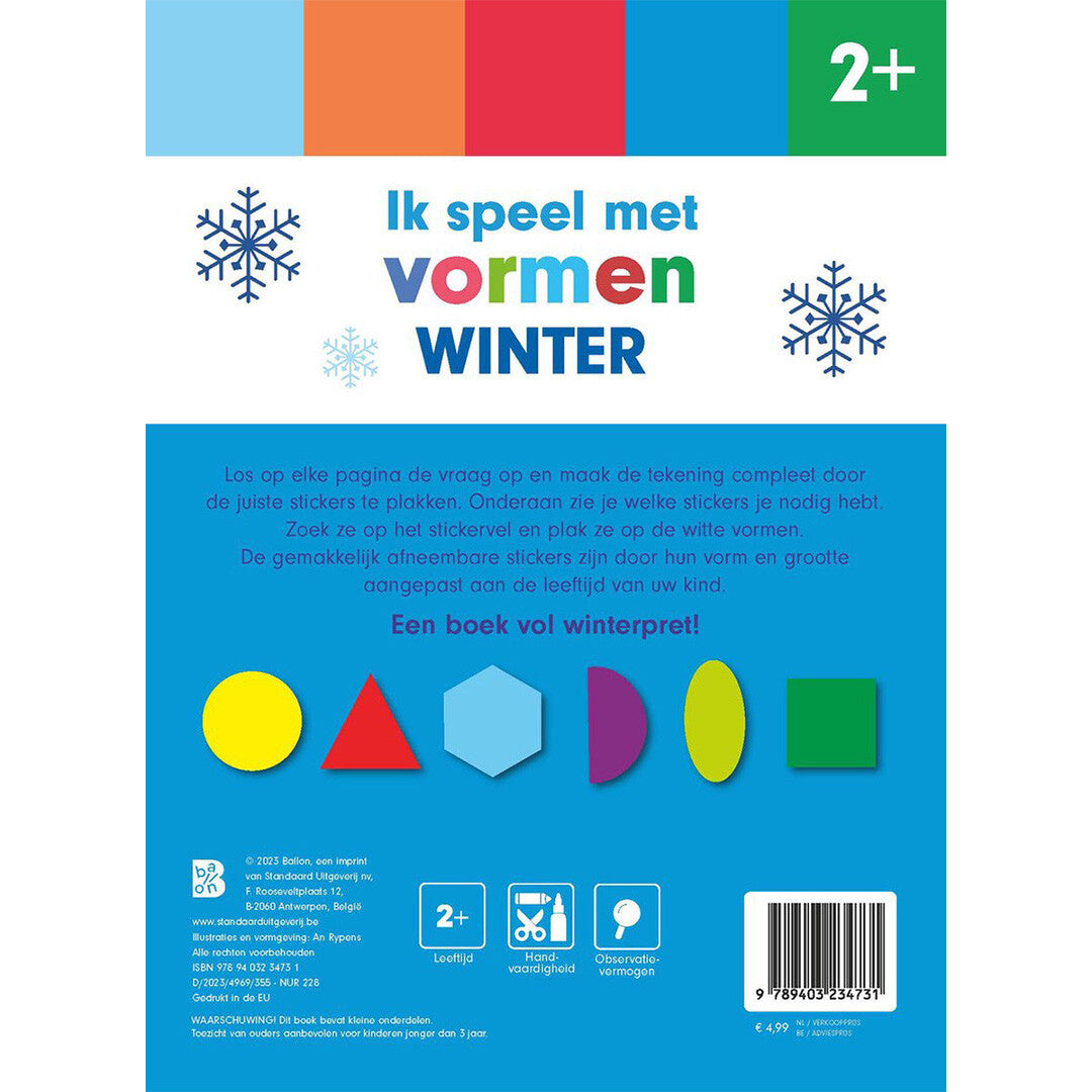 uitgeverij ballon stickerboek ik speel met vormen - winter | 1233473 | 3