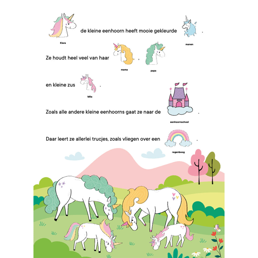 uitgeverij ballon verhalenplakboek de verlegen eenhoorn | 12330177 | 1