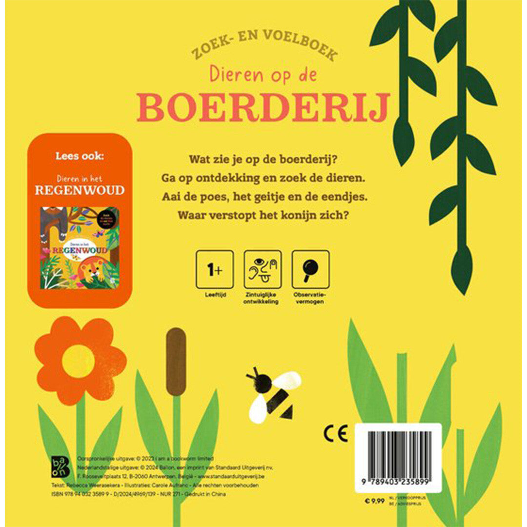 uitgeverij ballon zoek- en voelboek - dieren op de boerderij | 1233589 | 2