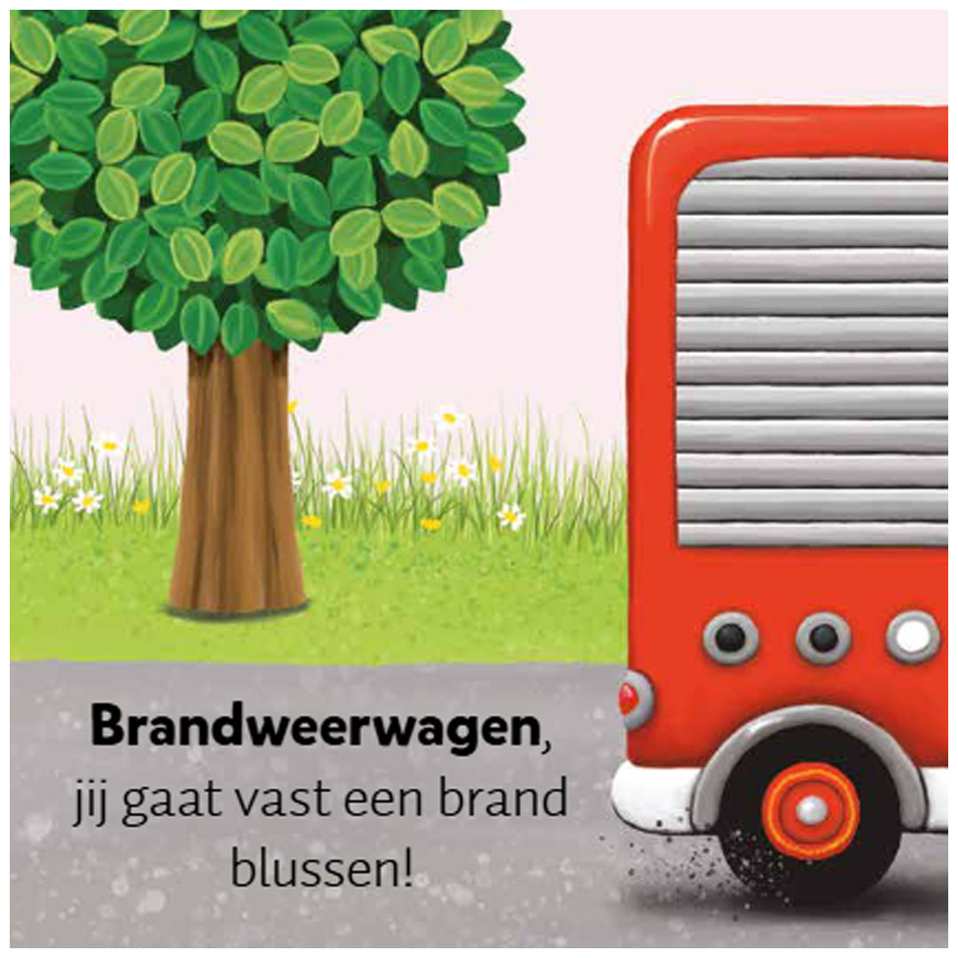 uitgeverij clavis geluidenboek dag brandweerwagen en andere voertuigen | 4
