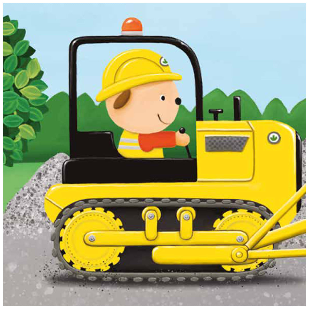 uitgeverij clavis geluidenboek dag bulldozer en andere voertuigen | 4