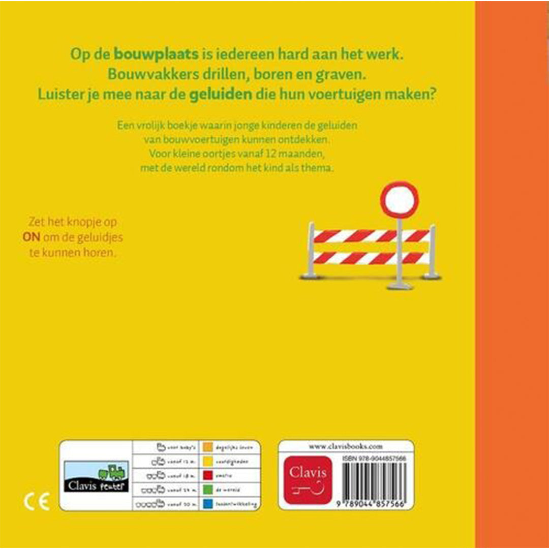 uitgeverij clavis geluidenboek dag bulldozer en andere voertuigen