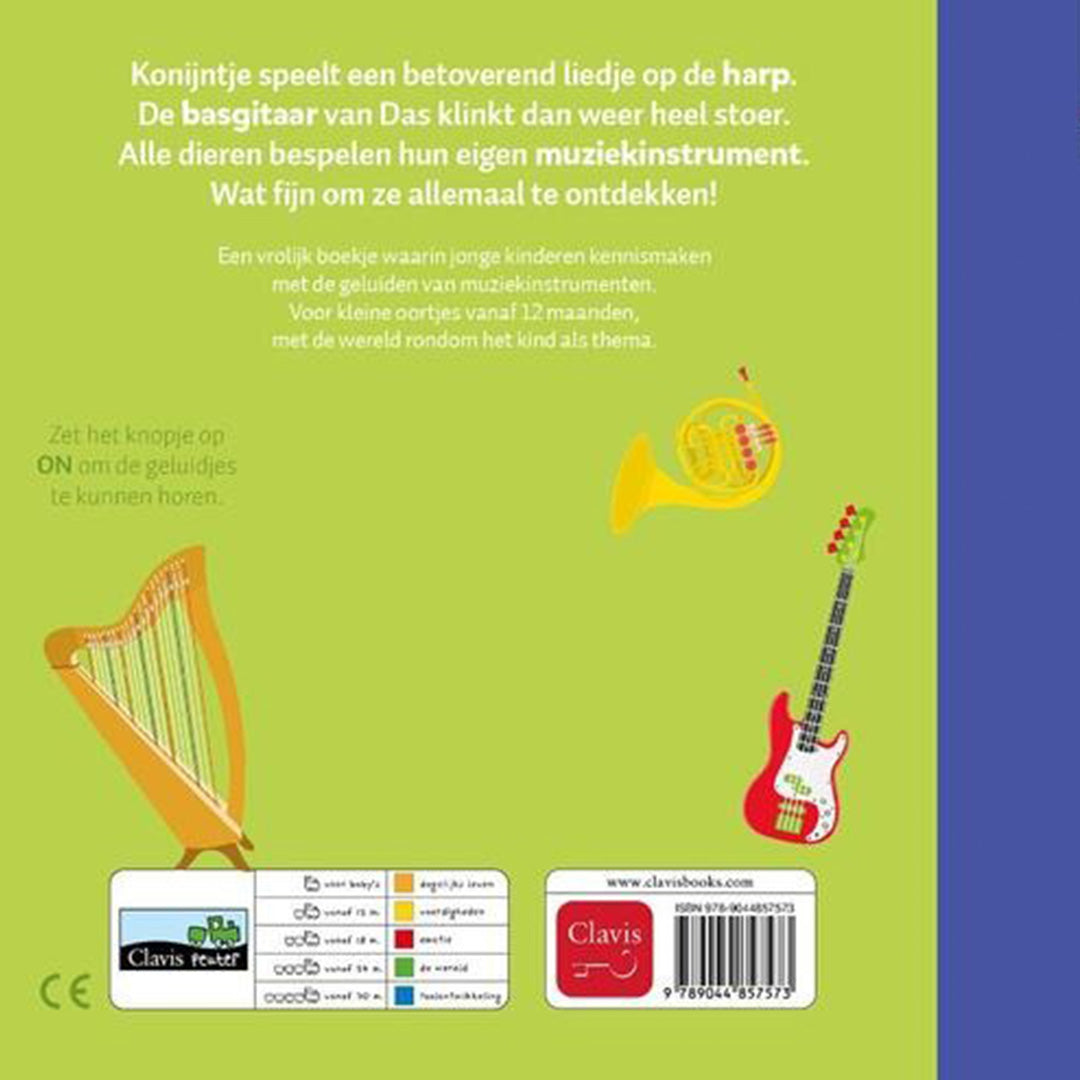 uitgeverij clavis geluidenboek nog meer muziekinstrumenten van dichtbij | 6