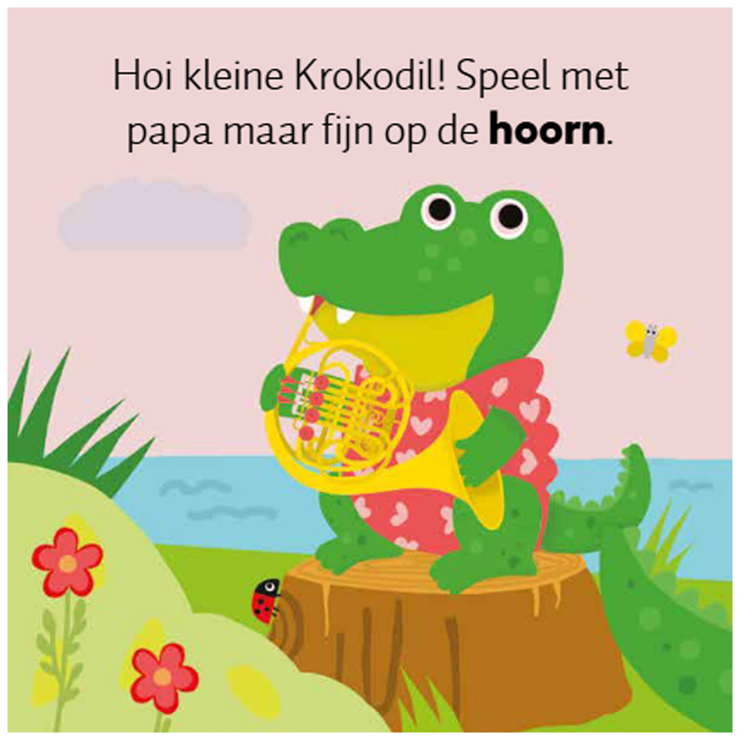 uitgeverij clavis geluidenboek nog meer muziekinstrumenten van dichtbij | 2
