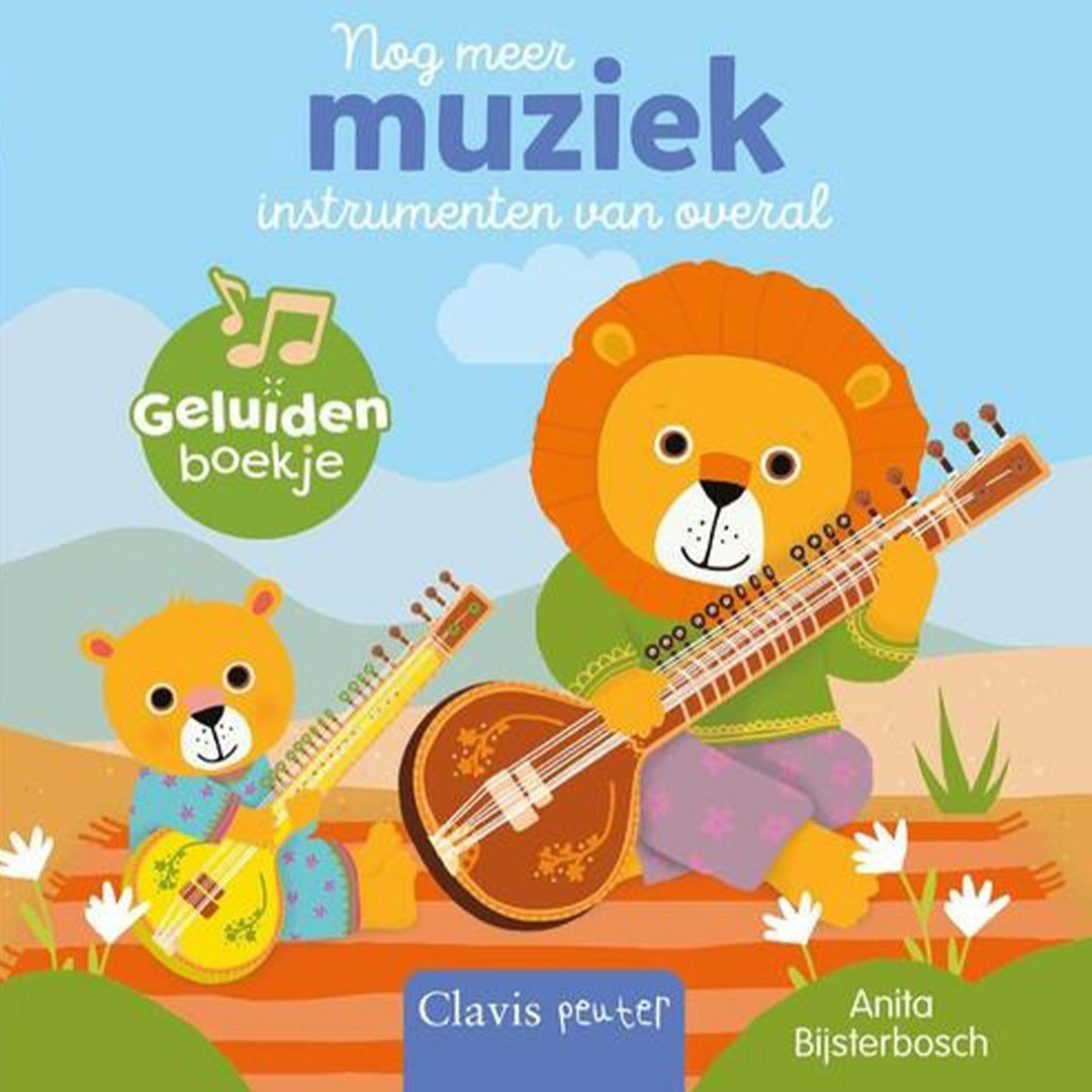 uitgeverij clavis geluidenboek nog meer muziekinstrumenten van overal | 1