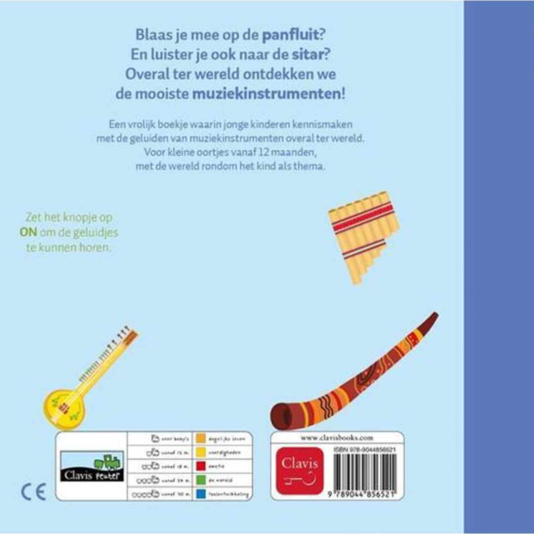 uitgeverij clavis geluidenboek nog meer muziekinstrumenten van overal | 6