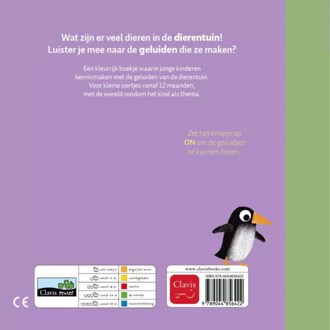 uitgeverij clavis geluidenboekje de dierentuin | 1445642 | 5