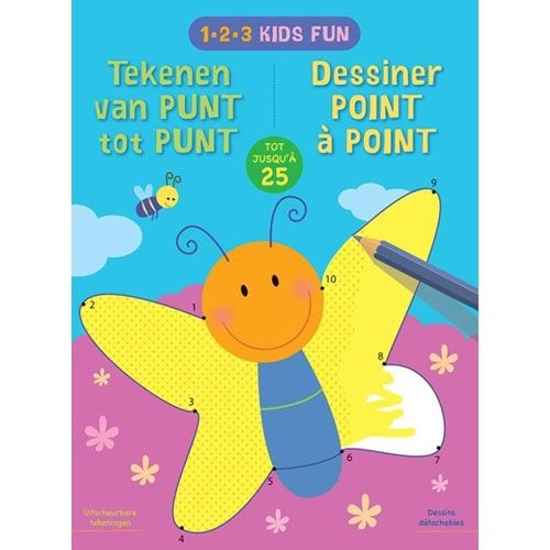 uitgeverij deltas 1-2-3 kids fun tekenen van punt tot punt - tot 25 | 0690750 | 0