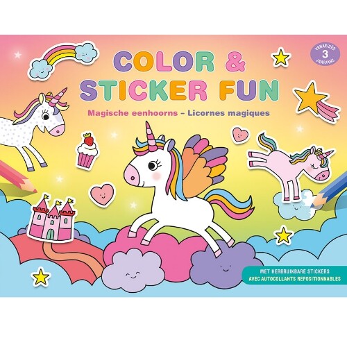 uitgeverij deltas color & sticker fun - eenhoorns | 0664097 | 0