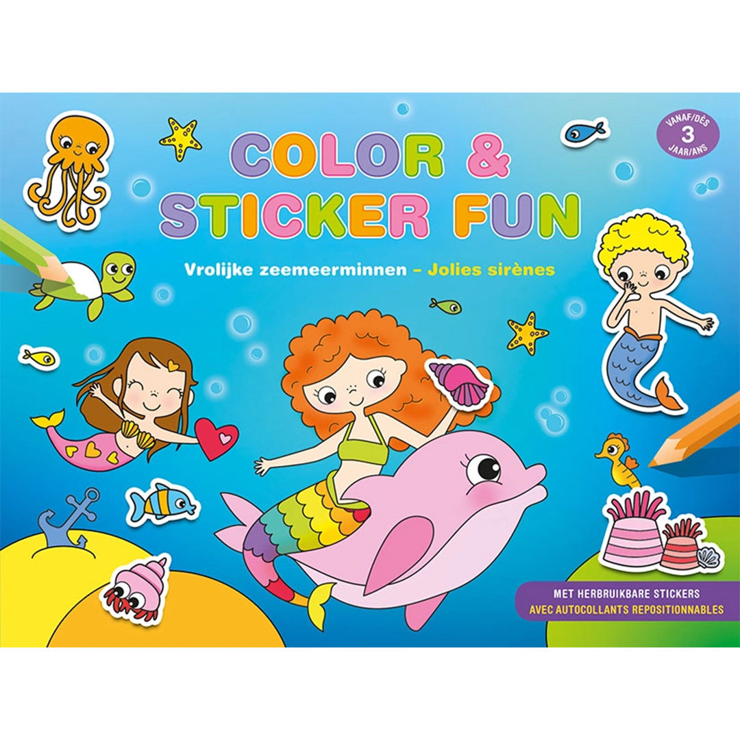uitgeverij deltas color & sticker fun - zeemeerminnen | 0664099 | 0