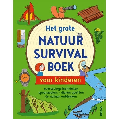 uitgeverij deltas het grote natuur survival boek voor kinderen  | 0302105 | 0