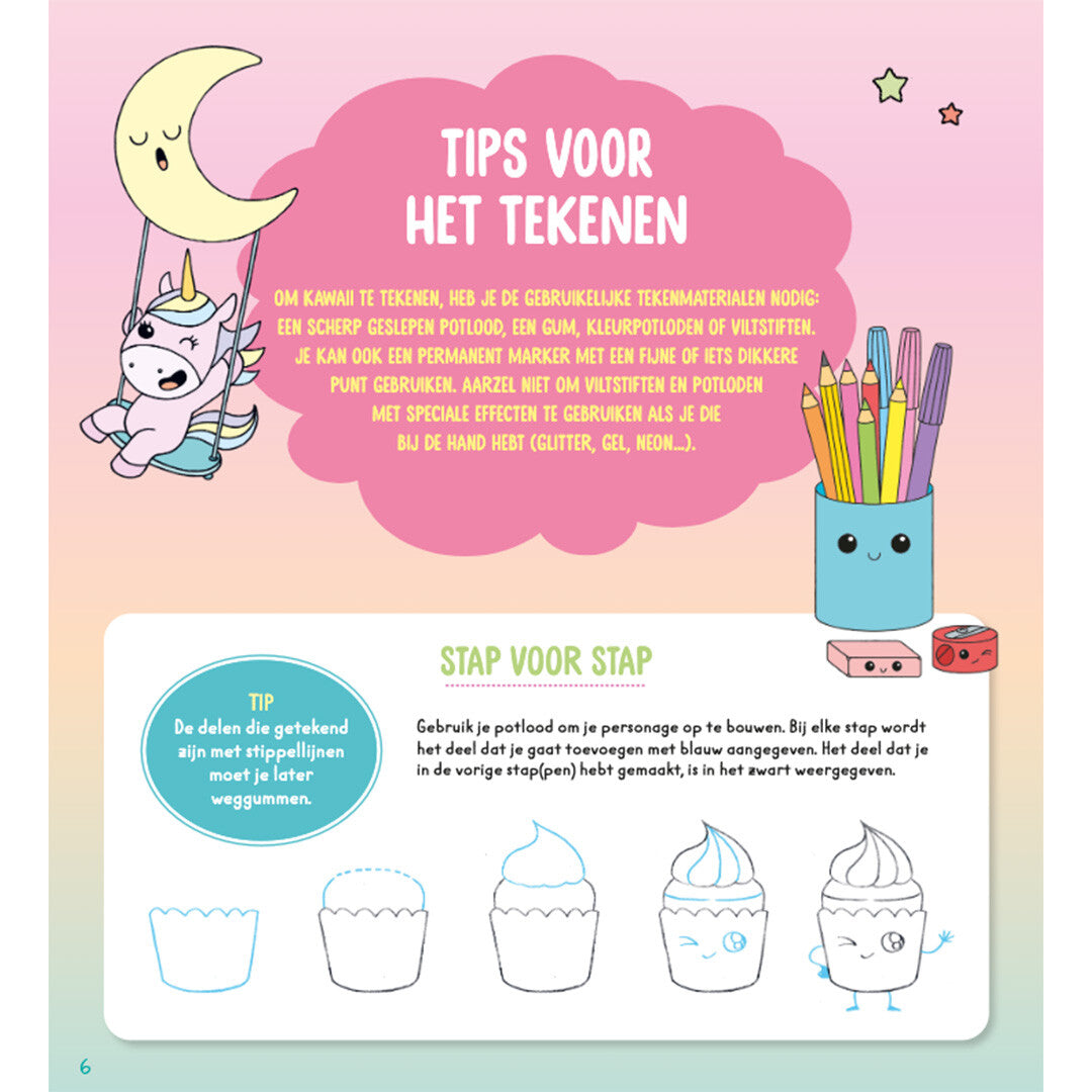 uitgeverij deltas kawaii tekenen stap voor stap | 0363248 | 3