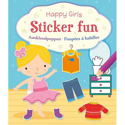 uitgeverij deltas kleur- en stickerboek aankleedpoppen | 0664007 | 0