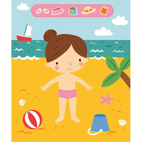 uitgeverij deltas kleur- en stickerboek aankleedpoppen | 0664007 | 4