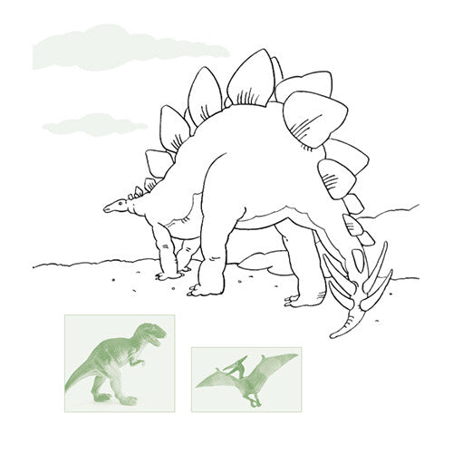 uitgeverij deltas kleur- en stickerboek dinosaurussen | 664140 | 2