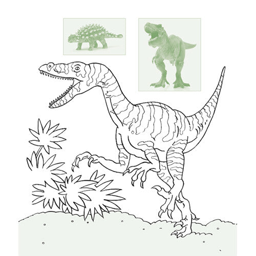 uitgeverij deltas kleur- en stickerboek dinosaurussen | 664140 | 3