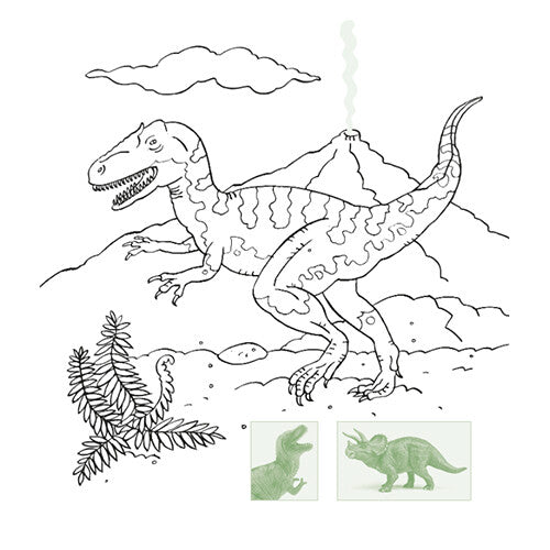 uitgeverij deltas kleur- en stickerboek dinosaurussen | 664140 | 4