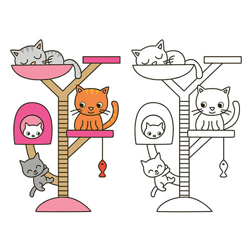 uitgeverij deltas kleurboek happy coloring - vrolijke dieren | 0691008 | 1