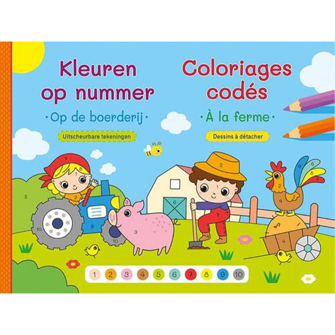 uitgeverij deltas kleuren op nummer - op de boerderij | 690937 | 0