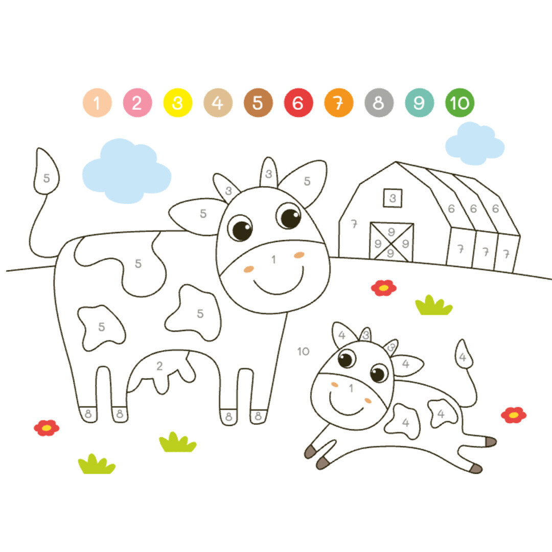 uitgeverij deltas kleuren op nummer - op de boerderij | 690937 | 4