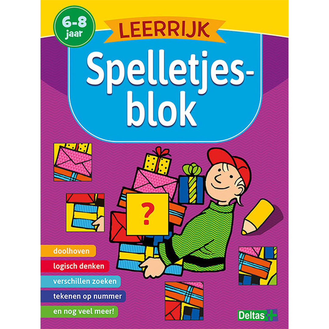 uitgeverij deltas leerrijk spelletjesblok - 6-8 jaar  | 0602912 | 0