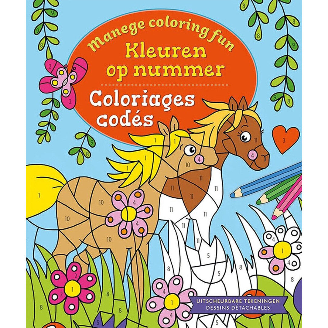 uitgeverij deltas manege coloring fun - kleuren op nummer  | 0690903 | 0