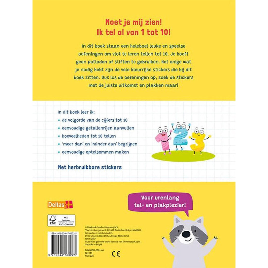uitgeverij deltas tellen van 1 tot 10 met stickers  | 0642460 | 1