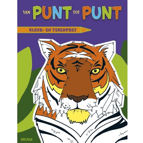 uitgeverij deltas van punt tot punt kleur- en tekenplezier - tijger | 690740 | 0
