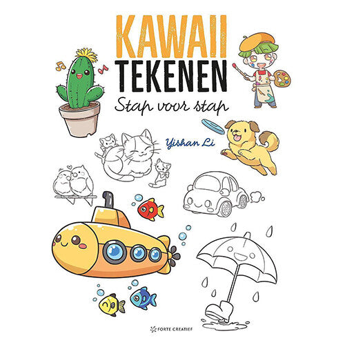 uitgeverij forte creatief kawaii tekenen stap voor stap | 1480285 | 0