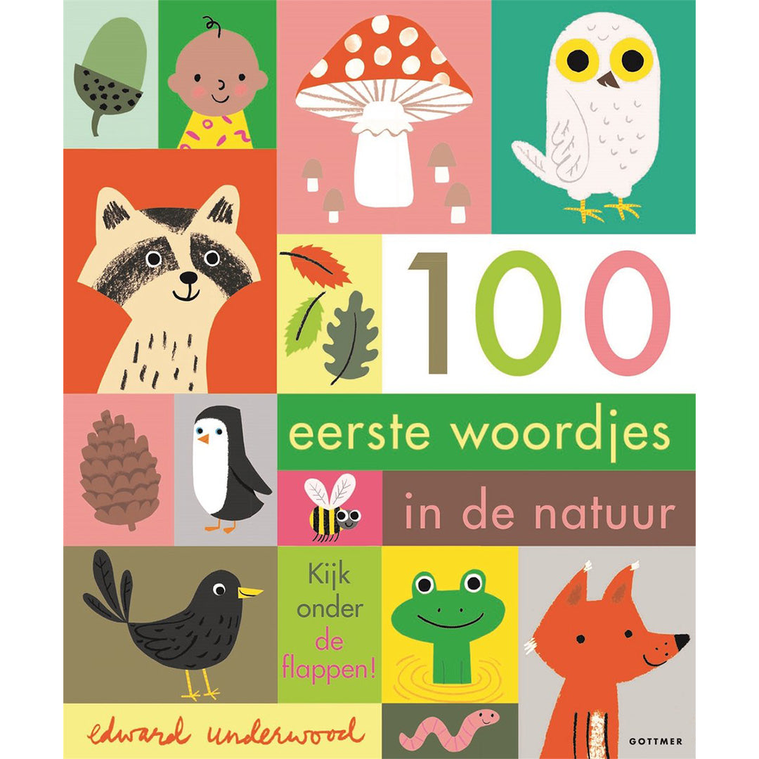 uitgeverij gottmer flapjesboek 100 eerste woordjes in de natuur | 1607647 | 0