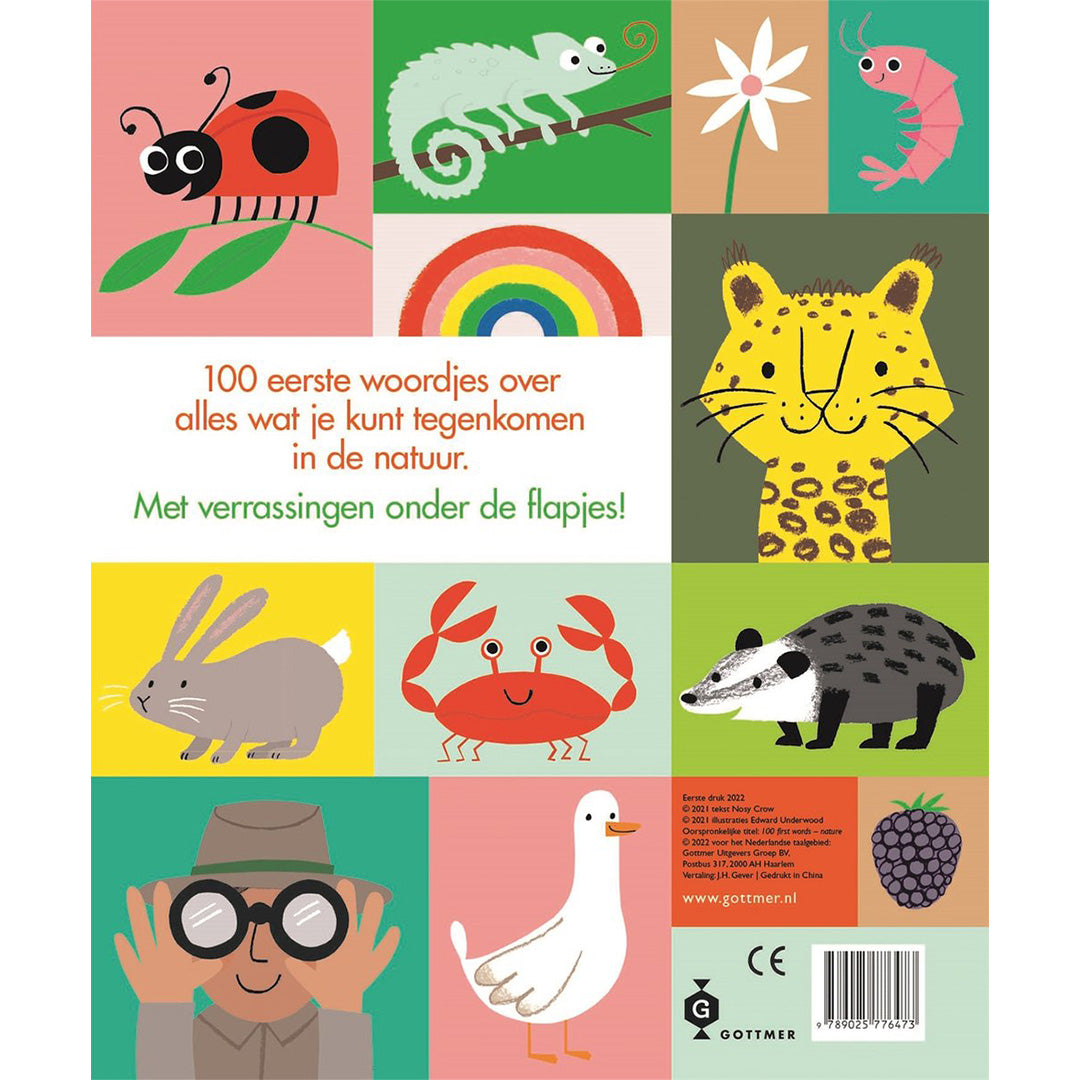 uitgeverij gottmer flapjesboek 100 eerste woordjes in de natuur | 1607647 | 1