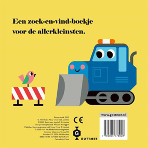 uitgeverij gottmer flapjesboek graafmachine, waar ben je? | 1607600 | 2