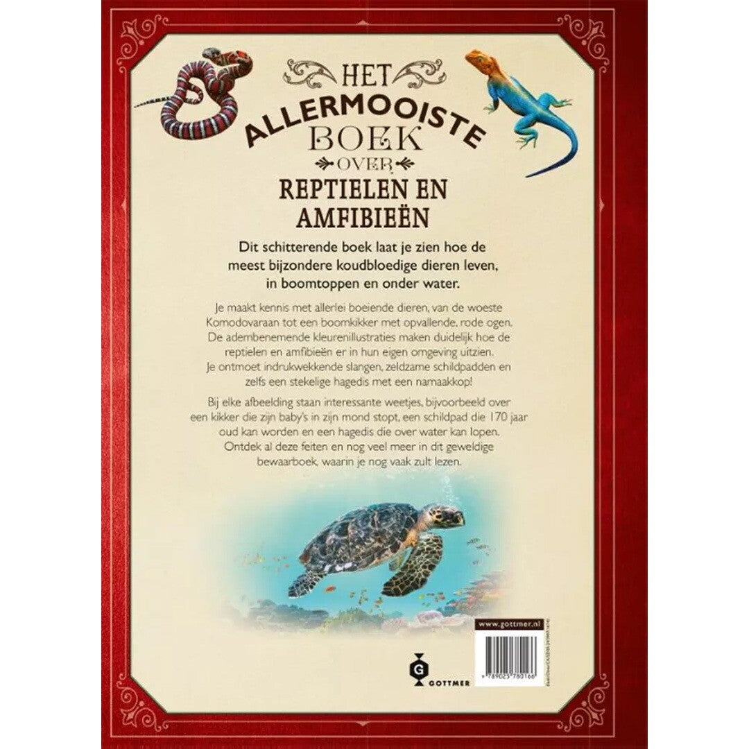 uitgeverij gottmer het allermooiste boek over reptielen en amfibieën | 1608016 | 5