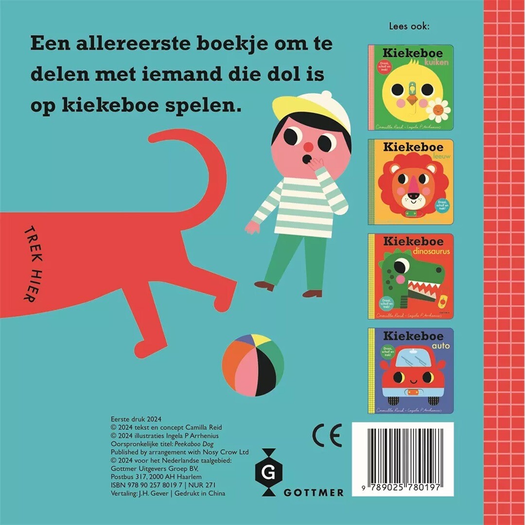 uitgeverij gottmer kartonboek kiekeboe hondje | 1608019 | 1