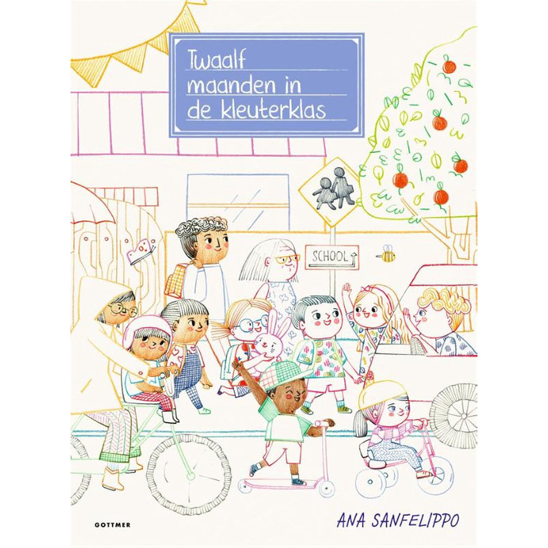 uitgeverij gottmer kartonboek twaalf maanden in de kleuterklas | 1607747 | 0