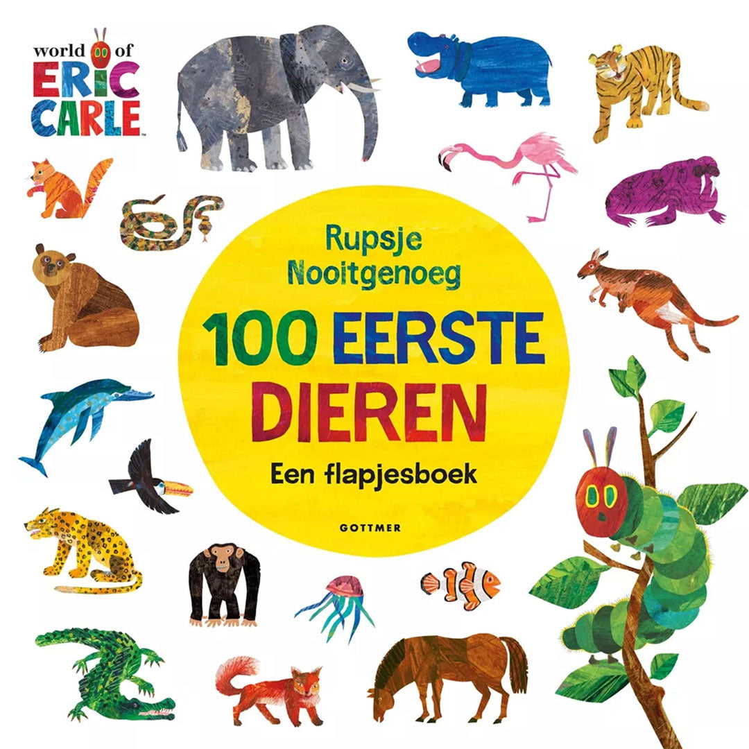 uitgeverij gottmer rupsje nooitgenoeg - 100 eerste dieren | 1607928 | 0