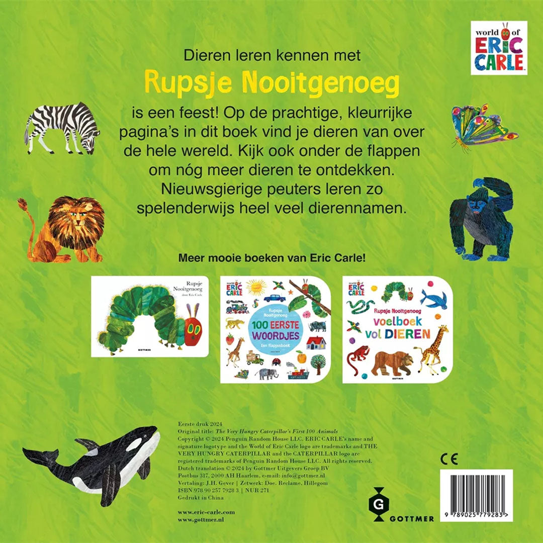 uitgeverij gottmer rupsje nooitgenoeg - 100 eerste dieren | 1607928 | 3