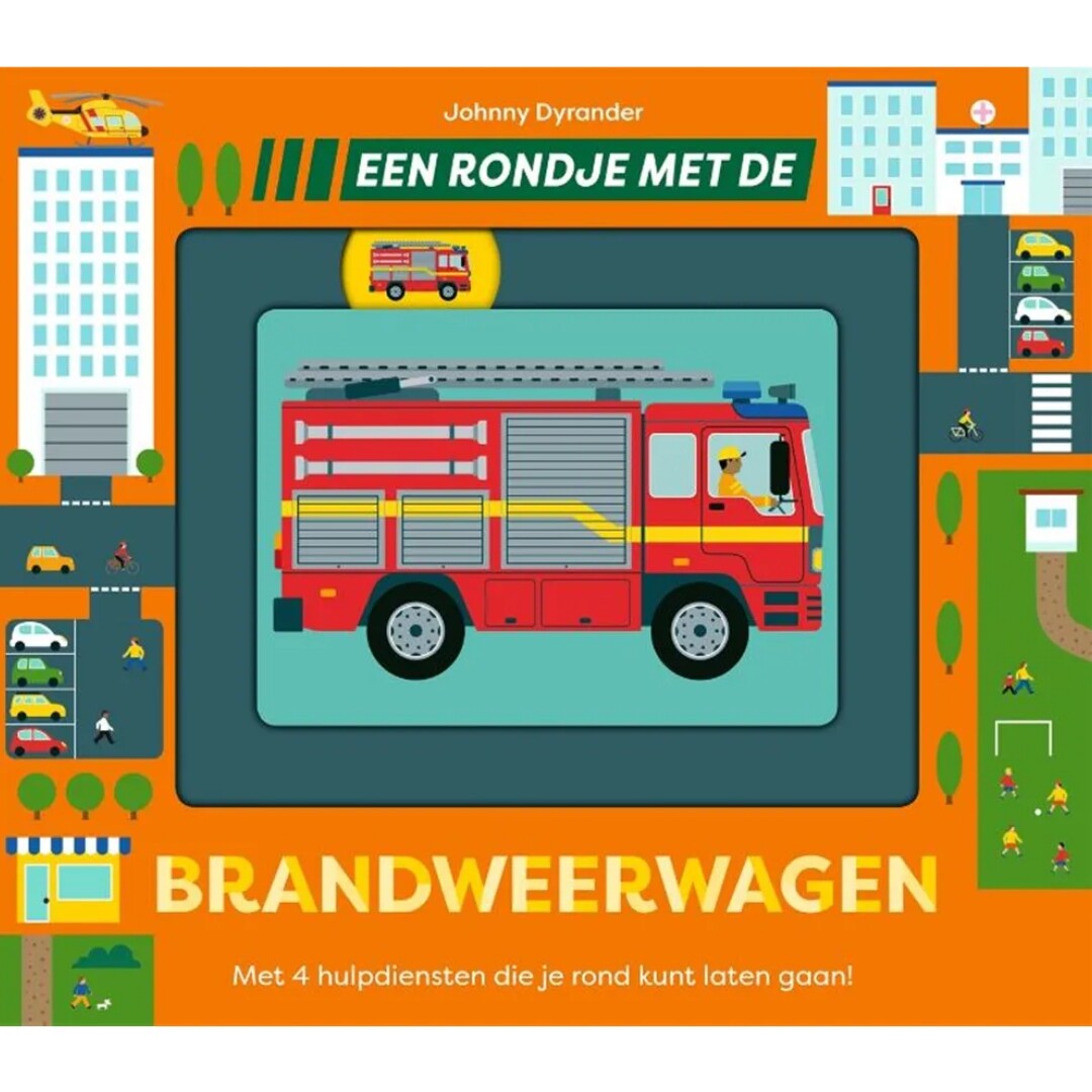 uitgeverij gottmer schuifboekje een rondje met de brandweerwagen | 1607841 | 0
