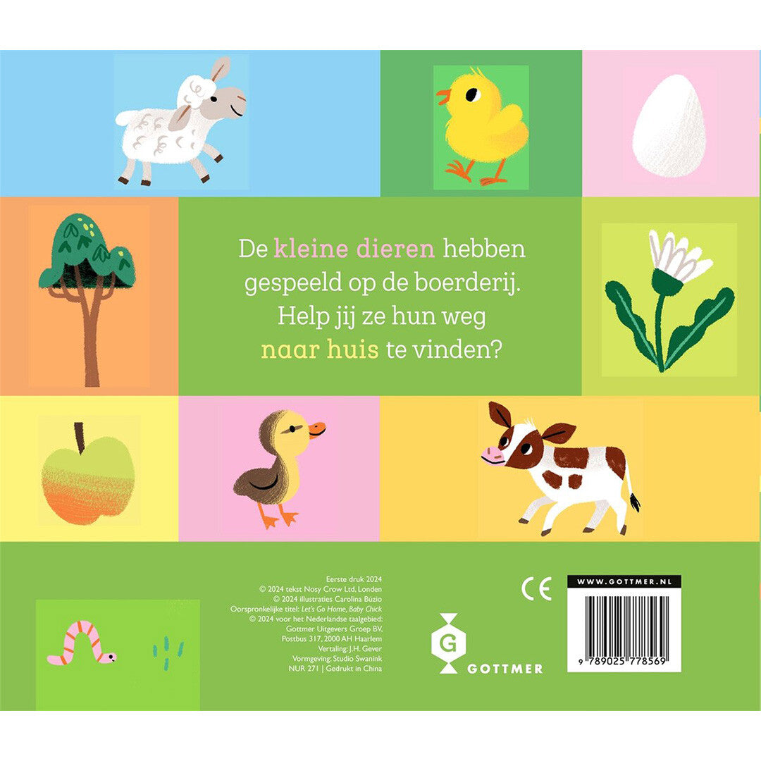 uitgeverij gottmer schuifboekje kom je thuis, klein kuiken? | 1607856 | 3