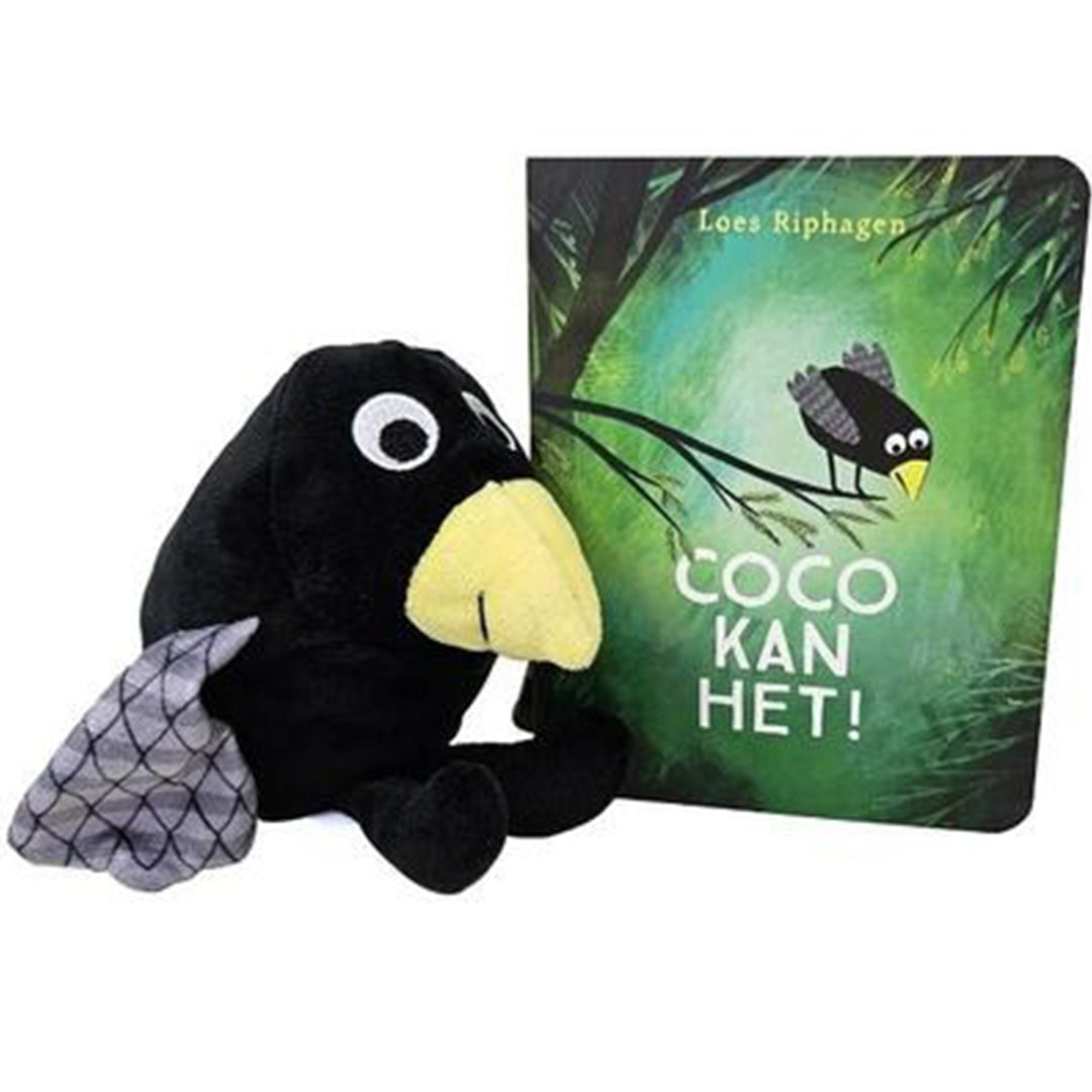 uitgeverij gottmer set kartonboek en knuffel coco kan het! | 1