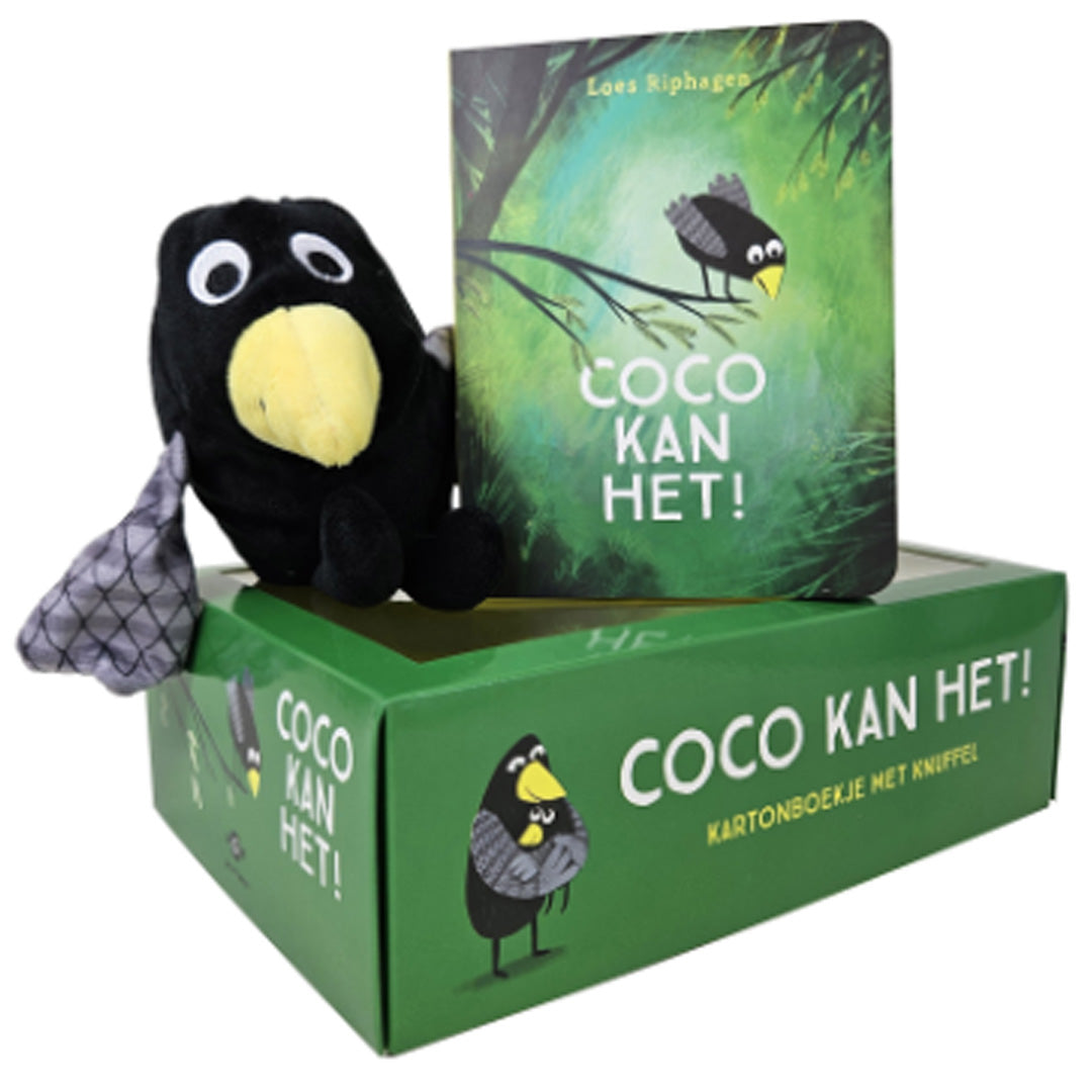 uitgeverij gottmer set kartonboek en knuffel coco kan het! | 3
