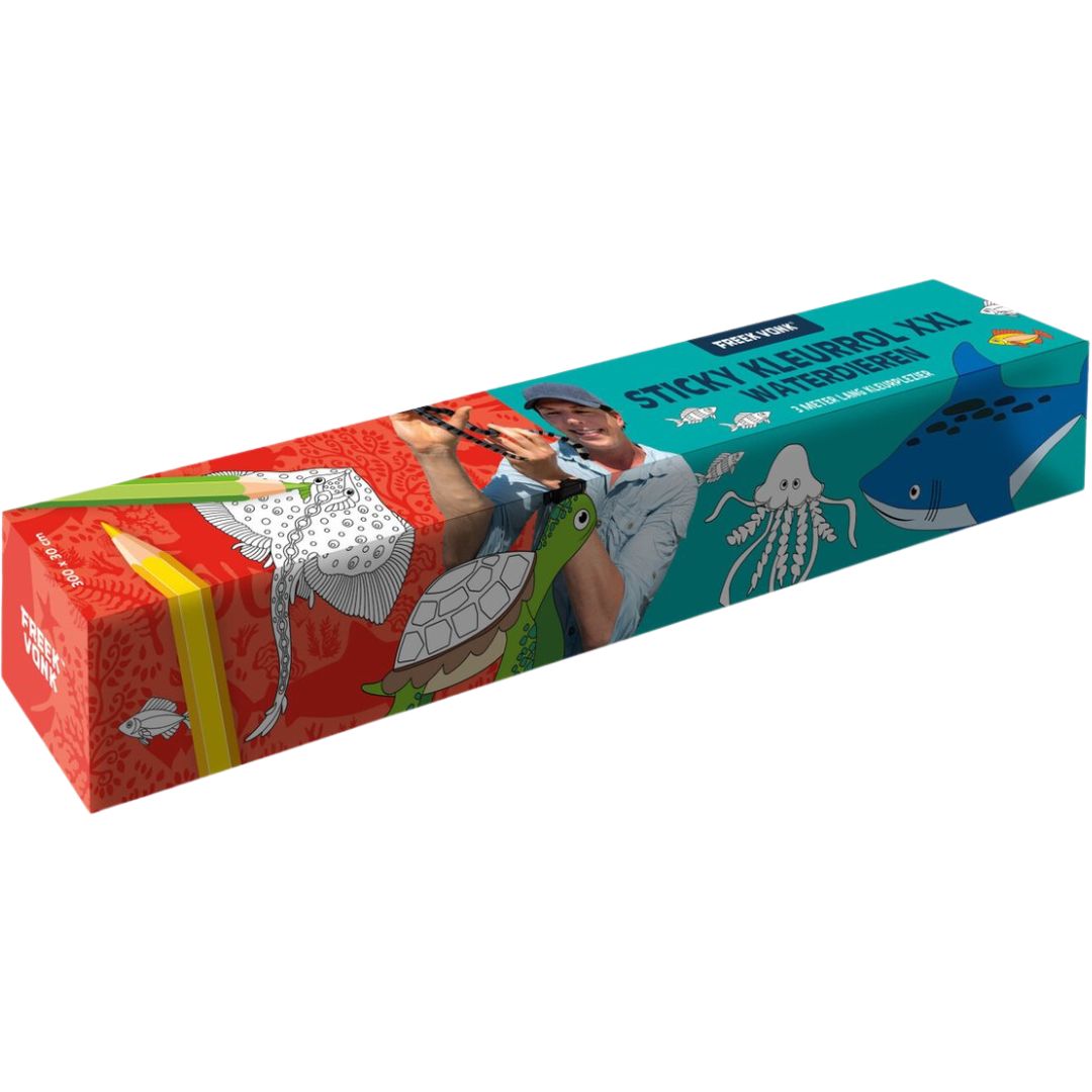 uitgeverij image books freek vonk sticky kleurrol xxl waterdieren | 1312763 | 0