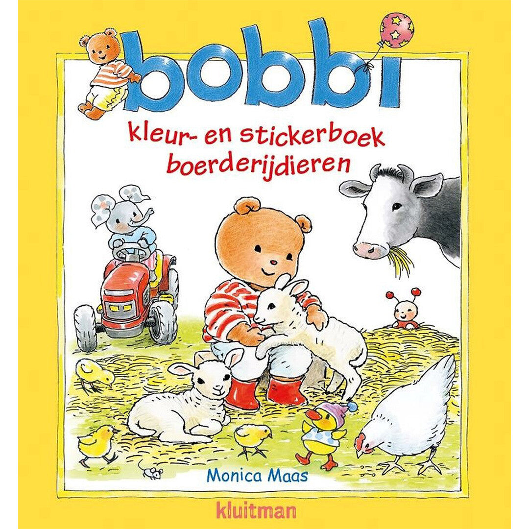 uitgeverij kluitman bobbi kleur- en stickerboek - boerderijdieren | 1418387 | 0