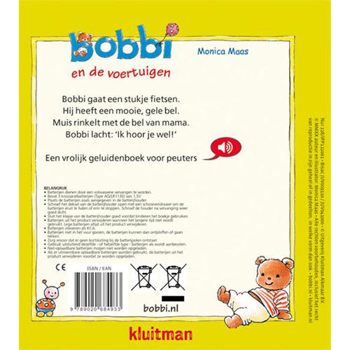 uitgeverij kluitman geluidenboek bobbi en de voertuigen | 1418493 | 1