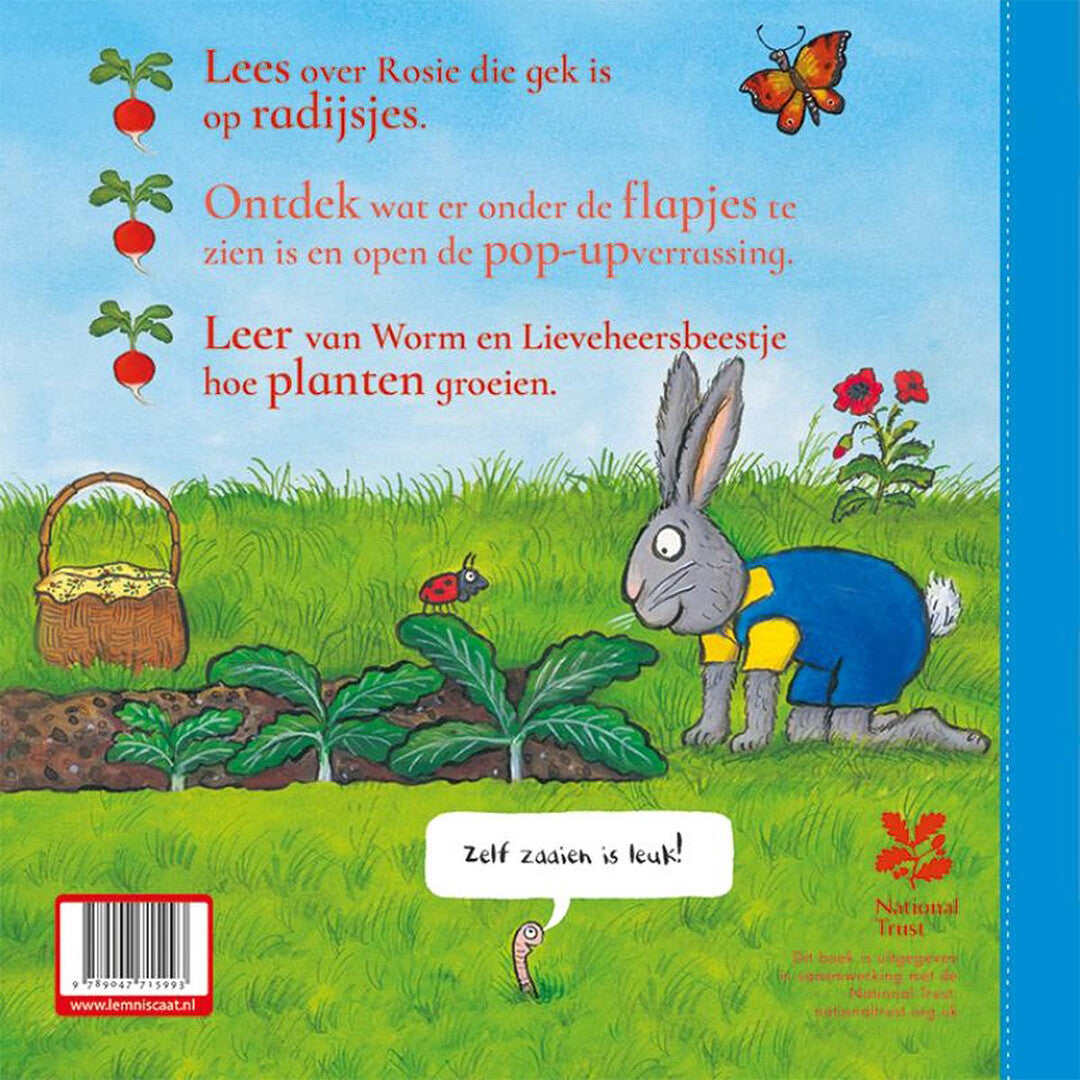 uitgeverij lemniscaat flapjesboek rosie kweekt radijsjes | 1631599 | 1
