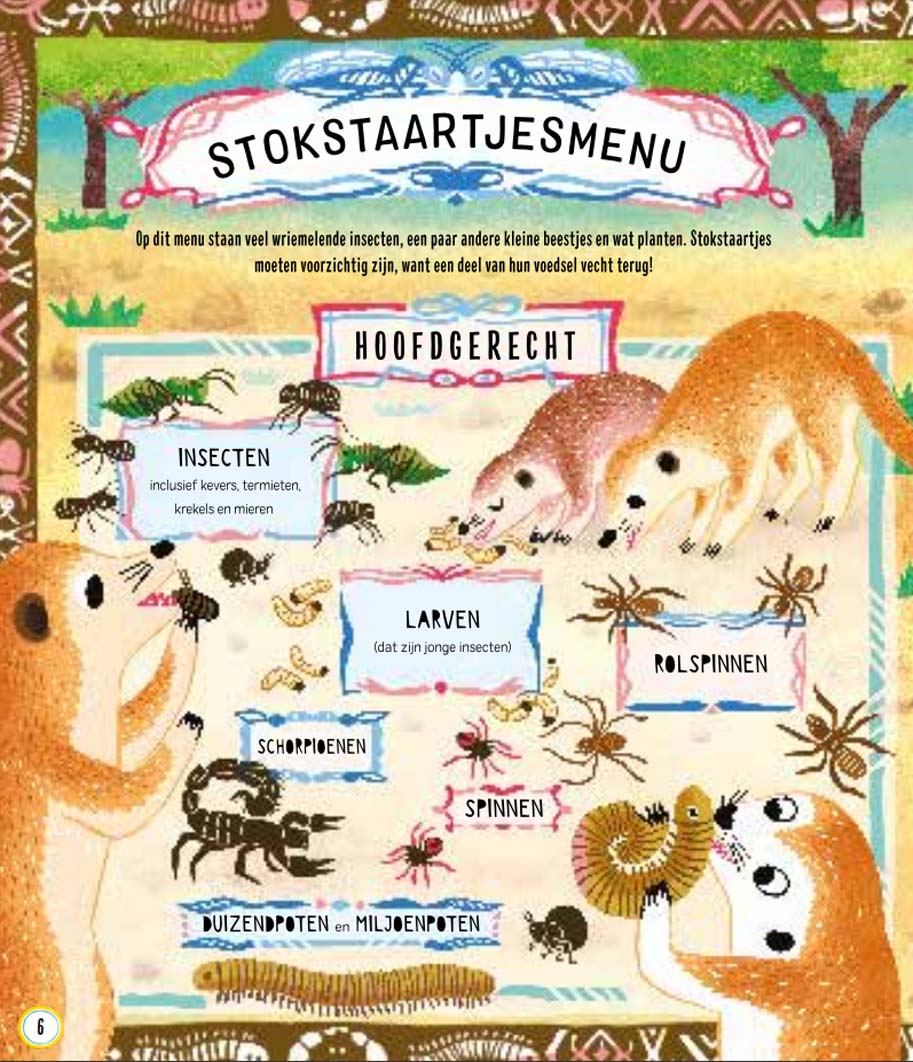 uitgeverij lemniscaat menu’s voor stokstaartjes en andere hongerige dieren | 1631569 | 4