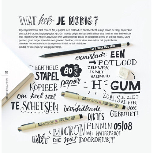 uitgeverij moon handlettering doe je zo - cute edition | 1696431 | 7